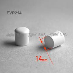 Round ferrule diam. 14 mm WHITE plastic floor protector - Ajile 3
