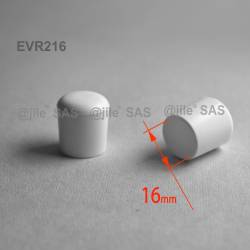 Round ferrule diam. 16 mm WHITE plastic floor protector - Ajile 4