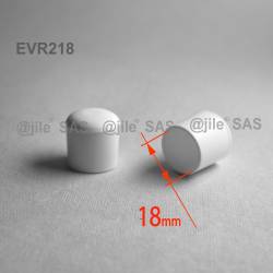 Embout enveloppant rond diam. 18 mm Plastique BLANC - Ajile 3