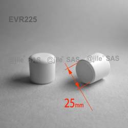 Round ferrule diam. 25 mm WHITE plastic floor protector - Ajile 3