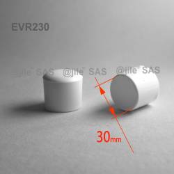 Embout enveloppant rond diam. 30 mm Plastique BLANC - Ajile 4