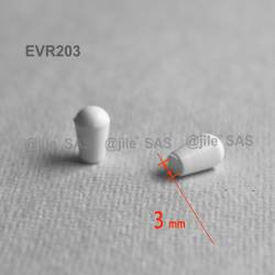 Embout enveloppant rond diam. 3 mm Plastique BLANC - Ajile 4