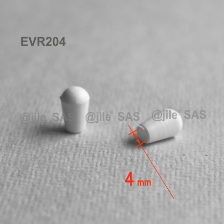 Embout enveloppant rond diam. 4 mm Plastique BLANC - Ajile