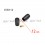 Embout enveloppant rond diamètre 12 mm pour usage intensif NOIR