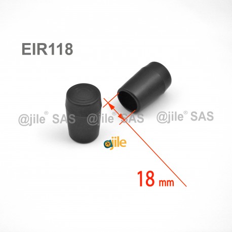 Heavy duty round plastic ferrule diam. 18 mm - Ajile