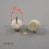 Sottosedia diam. 17 mm con feltro molto resistente rotondo di plastica con chiodo - BIANCO