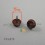 15 mm diam. Plastic nail on furniture glide BROWN 