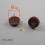 Sottosedia diam. 18 mm rotonda in plastica con chiodo - MARRONE