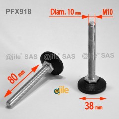 PIEDINO LIVELLATORE REGOLABILE PER MOBILI PIEDI FORO 8MM PIEDE ZINCATO