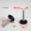Piedino regolabile con vite M8 x 50 mm base 38mm - Acciaio zincato con piede di plastica