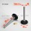 M8 L80 mm Adjustable foot 38 mm base - Zinc plated steel with plastic base