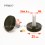 M6 L 17 mm Knurled adjustable foot - Zinc plated steel with plastic base