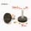 Piedino regolabile con vite M6 x 27 mm a base zigrinata (diam. 30 mm) - Acciaio zincato con piede di plastica.