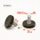 M8 L 16 mm Knurled adjustable foot - Zinc plated steel with plastic base