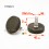 M8 L21 mm Knurled adjustable foot - Zinc plated steel with plastic base