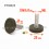 Piedino regolabile con vite M8 x 25 mm a base zigrinata (diam. 25 mm) - Acciaio zincato con piede di plastica.