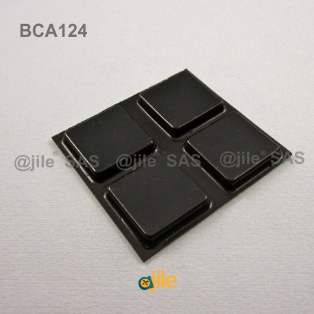 Piedino 25,4 x 4,6 mm quadrato adesivo - NERO - Ajile Piedino 25,4 x 4,6 mm quadrato adesivo - NERO - Ajile
