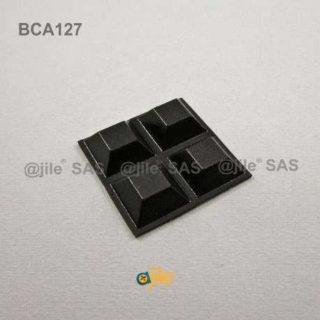 Square 20 mm Bumper Stop - Adhesive BLACK - Thickness 8 mm - Ajile Square 20 mm Bumper Stop - Adhesive BLACK - Thickness 8 mm - Ajile