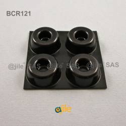 Bumper Stop Adhesive Recessed BLACK diam. 22 mm - Ajile 3