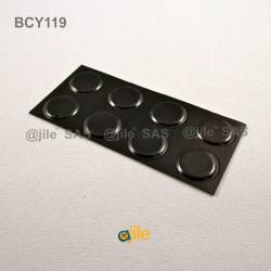 19.1 x 1.9 mm Zylindrisch selbsklebende antirutsch Gummifüsse - SCHWARZ - Ajile 3