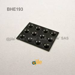 20 Gummifüße schwarz  ca 7,5 mm* ca 18 mm Durchmesser rund selbstklebend 8011 