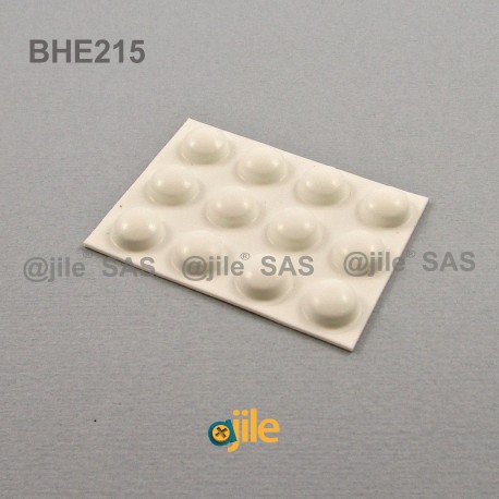 11.1 x 5 mm Kugelförmige selbsklebende antirutsch Gummifüsse - WEISS - Ajile