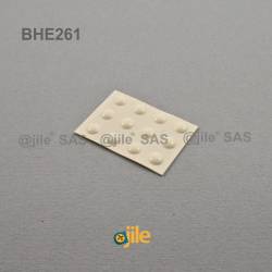 1.6 x 6.4 mm Kugelförmige selbsklebende antirutsch Gummifüsse - WEISS - Ajile 3