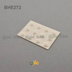 7.9 x 2.2 mm Kugelförmige selbsklebende antirutsch Gummifüsse - WEISS - Ajile 3