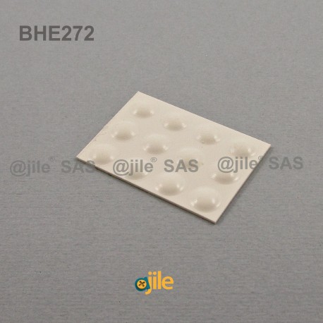 7.9 x 2.2 mm Kugelförmige selbsklebende antirutsch Gummifüsse - WEISS - Ajile