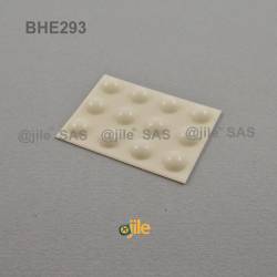 9.5 x 3.8 mm Kugelförmige selbsklebende antirutsch Gummifüsse - WEISS - Ajile 3