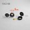 Tappo diam. 5 a 6 mm coprivite M6 con linguetta - NERO