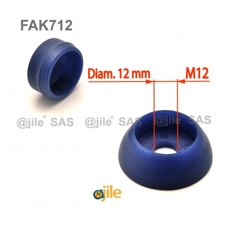 Pour vis M12 : Cache de sécurité Skiffy pour vis écrou filetage diamètre 12 mm (M12) - BLEU - Ajile Pour vis M12 : Cache de sécurité Skiffy pour vis écrou filetage diamètre 12 mm (M12) - BLEU - Ajile