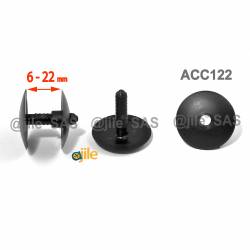 Thick. 6 to 22 mm ratcheting action rivet for carton/panel assembling - Plastic - BLACK - Ajile 1