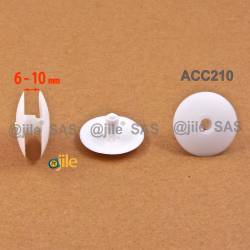 Thick. 6 to 10 mm ratcheting action rivet for carton/panel assembling - Plastic - WHITE - Ajile 5
