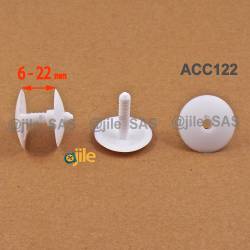 Thick. 6 to 22 mm ratcheting action rivet for carton/panel assembling - Plastic - WHITE - Ajile 5