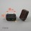 30 x 18 mm Rectangular furniture glide with rubber cushion BROWN