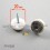 20 mm diameter screw-on plastic felt glide WHITE