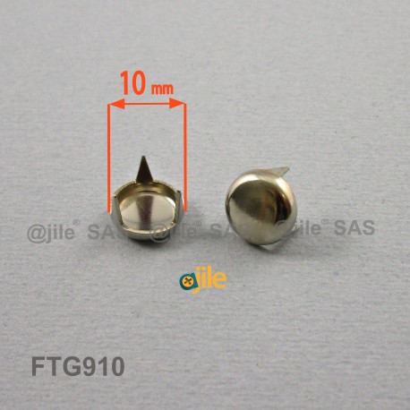 10 mm diam. Nickel plated 3 pronged furniture glide for wooden legs - Ajile