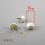 16 mm Half-rounded nail-in shelf suport WHITE
