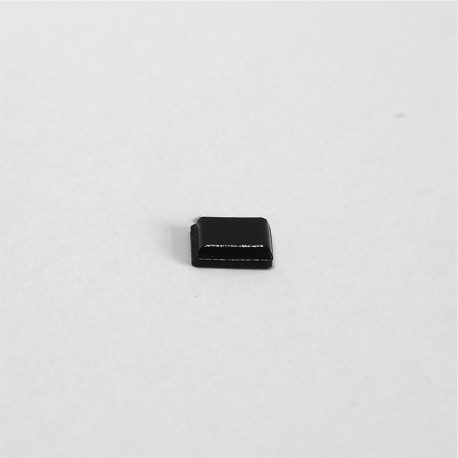 10.2 x 2.5 mm Viereckige selbsklebende antirutsch Gummifüsse - SCHWARZ