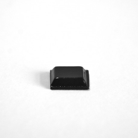 Piedino 12,7 x 3 mm quadrato adesivo - NERO