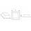 Square 13 mm Bumper Stop - Adhesive BLACK - Thickness 3 mm
