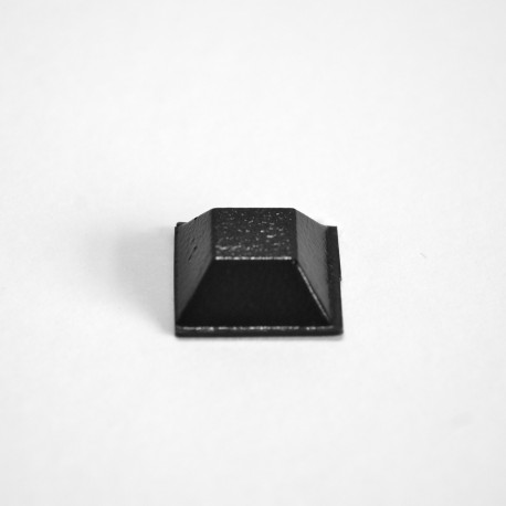 Piedino 12,7 x 5,8 mm quadrato adesivo - NERO