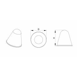 Cone 18 x 14 mm Bumper Stop Adhesive - TRANSPARENT - Ajile 2