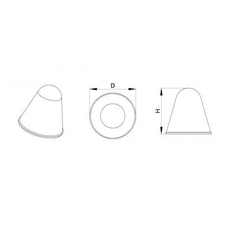 Cone 18 x 14 mm Bumper Stop Adhesive - TRANSPARENT