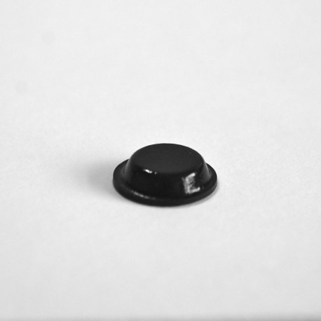12.7 x 3.5 mm Zylindrisch selbsklebende antirutsch Gummifüsse - SCHWARZ