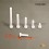 Bullone M3 x 8 mm DIN933 esagonale di plastica diam. M3 chiave di 5,5 mm lunghezza 8 mm