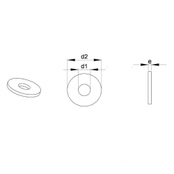 M4 DIN125 Plastic standard washer for screw M4 - Ajile 1