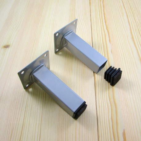 Lamellengleiter 20x20 mm für Quadratröhre mit Filzgleitfläche - SCHWARZ