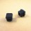 25x25 mm Felt-base square insert - BLACK - ribbed insert and glide for furniture feet.